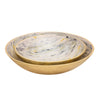Sagebrook Home 15558 4" Decorative  Metal Tray, Ivory, Set of 2