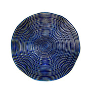 Sagebrook Home Set of 2 Decorative Metal Swirl Tray, Blue/Multi