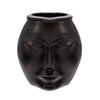 Sagebrook Home 11" Metal Decorative Face Vase, Black