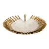 Sagebrook Home 15564 3" Decorative Metal Leaf Trays, Ivory, Set of 2