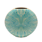 Sagebrook Home 11" Decorative Metal Vase, Turquoise