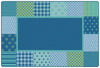 Carpet For Kids KIDSoft Pattern Blocks - Blue Rug