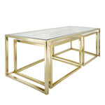 Sagebrook Home Set of 3 Nesting Coffee Table, Gold