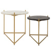 Sagebrook Home 15598 Geometric Coffee Table, Gold, Set of 2
