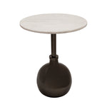 Sagebrook Home 22`` Metal Side Table W/ Orb Base, Gunmetal