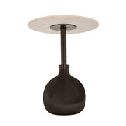 Sagebrook Home 22`` Metal Side Table W/ Orb Base, Gunmetal