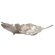 Sagebrook Home 21`` Metal Leaf Platter, Nickel
