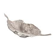 Sagebrook Home 21`` Metal Leaf Platter, Nickel