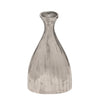 Sagebrook Home 16"H Ridged Metal Vase, Nickel