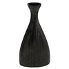 Sagebrook Home 24"H Ridged Metal Vase, Black