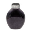 Sagebrook Home 15609-01 14" Ribbed Metal Vase, 2-Tone Black