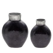 Sagebrook Home Ribbed Metal Vase 16