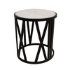 Sagebrook Home 19`` Round Side Table, Black/White