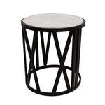 Sagebrook Home 19`` Round Side Table, Black/White