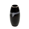 Sagebrook Home 15650-03 18" H Glass Vase with Metal Ring, Black