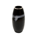 Sagebrook Home 15650-03 18" H Glass Vase with Metal Ring, Black