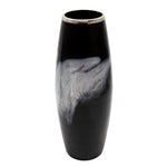 Sagebrook Home 15650-04 24" H Glass Vase with Metal Ring, Black