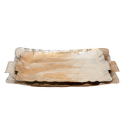 Sagebrook Home 15651-04 Set of 2 Trays Metal, Cream