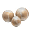Sagebrook Home Set of 3 Metal Orbs, Cream