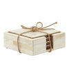 Sagebrook Home 15674-02 Set of 4 Ivory Coasters