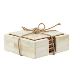 Sagebrook Home 15674-02 Set of 4 Ivory Coasters