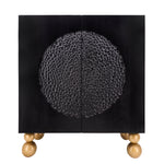 Sagebrook Home Wood 39X47`` Hammered Cabinet, Black