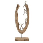 Sagebrook Home 23``H Men Climbing On Log, Brown