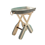 Sagebrook Home 15707 17" Wood Boat Accent Table, Blue