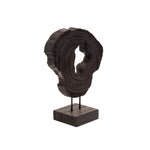Sagebrook Home Wood, 15`` Abstract Table Top Deco, Black