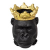 Sagebrook Home 15719-01 Resin 9" Gorilla With Crown, Black