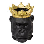Sagebrook Home 15719-01 Resin 9" Gorilla With Crown, Black