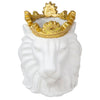 Sagebrook Home 15720-02 Resin 9" Lion With Crown, White