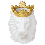 Sagebrook Home 15720-02 Resin 9" Lion With Crown, White