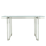 Sagebrook Home 15725-03 Steel Console Table, Silver