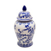 Sagebrook Home 15735-01 18" Temple Jar Bird/Flower, Blue
