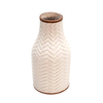 Sagebrook Home 15738 10" Chevron Vase, White