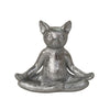 Sagebrook Home Polyresin, 7" Yoga Cat, Silver