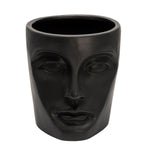 Sagebrook Home 15740-01 8" Face Vase, Black