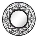 Sagebrook Home 15752 36" Bamboo Wall Mirror, Black