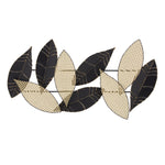 Sagebrook Home Metal 22`` Leaf Wall Deco, Black