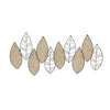 Sagebrook Home Metal 19`` Cut-Out Leaf Wall Deco, Natural Wb