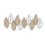 Sagebrook Home Metal 19`` Cut-Out Leaf Wall Deco, Natural Wb