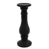 Sagebrook Home 18" Textured Candle Holder, Black