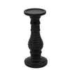 Sagebrook Home 15" Textured Candle Holder, Black