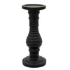 Sagebrook Home 11" Textured Candle Holder, Black