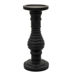 Sagebrook Home 11" Textured Candle Holder, Black