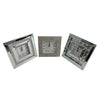 Sagebrook Home Set of 3, 8`` Table Clocks, Silver