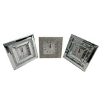 Sagebrook Home Set of 3, 8`` Table Clocks, Silver
