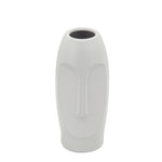 Sagebrook Home 15762-01 10" H Face Vase, White