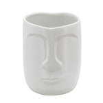 Sagebrook Home 5" Face Planter, White